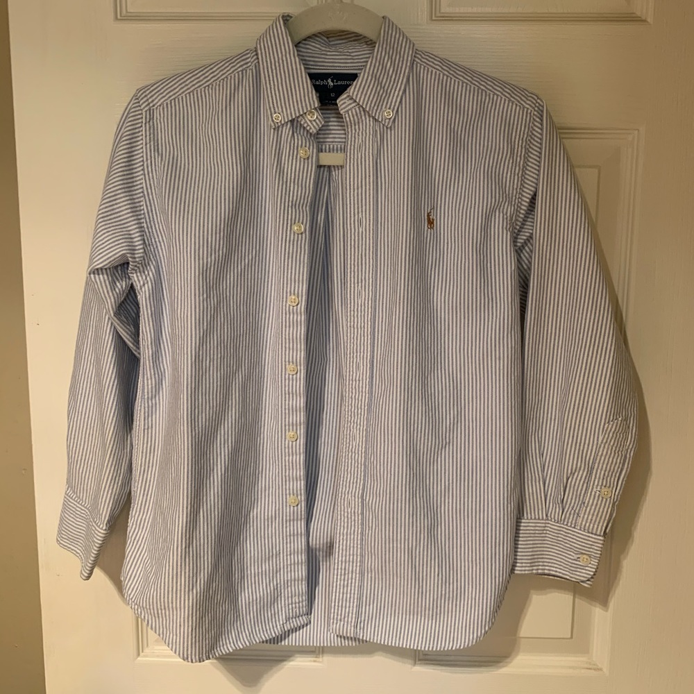 Boys’ Ralph Lauren button-down dress shirt, sz 12
